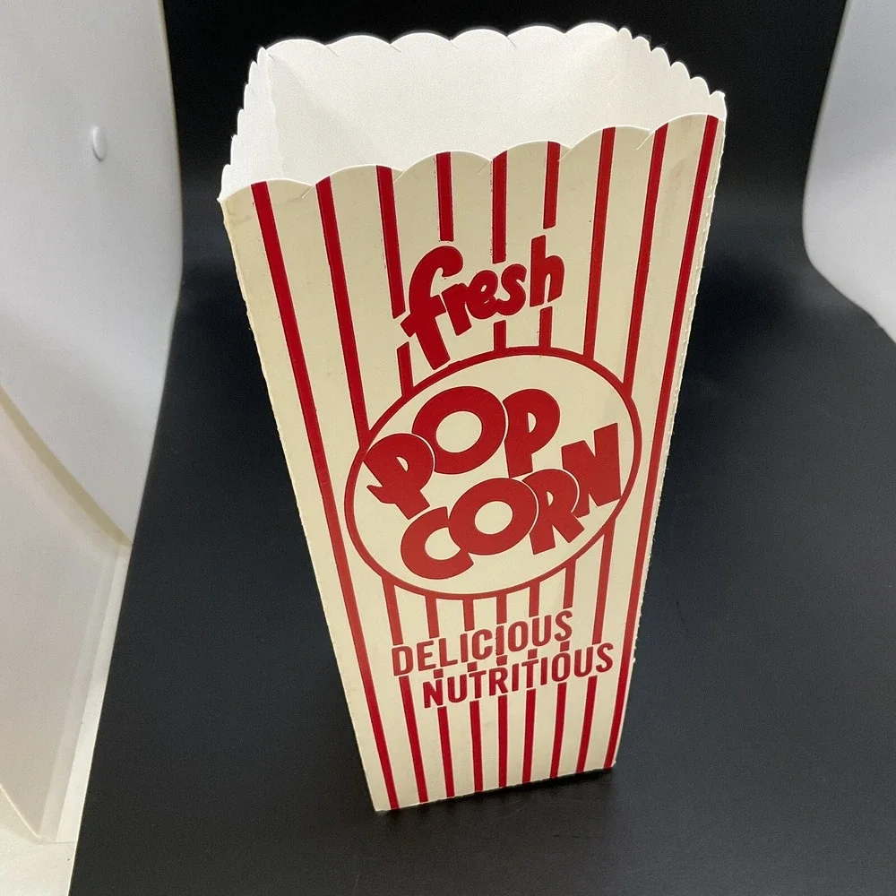 Set Of 4‎ Popcorn Carboard Square Tubs Boeing 787 Dreamliner Premier Celebration
